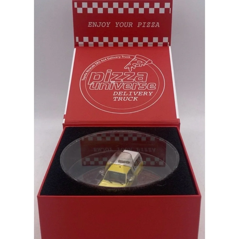 GCD DiecastTalk 1985 Toyota 4x4 Pickup Truck Toy Story Pizza Planet In Pizza Box